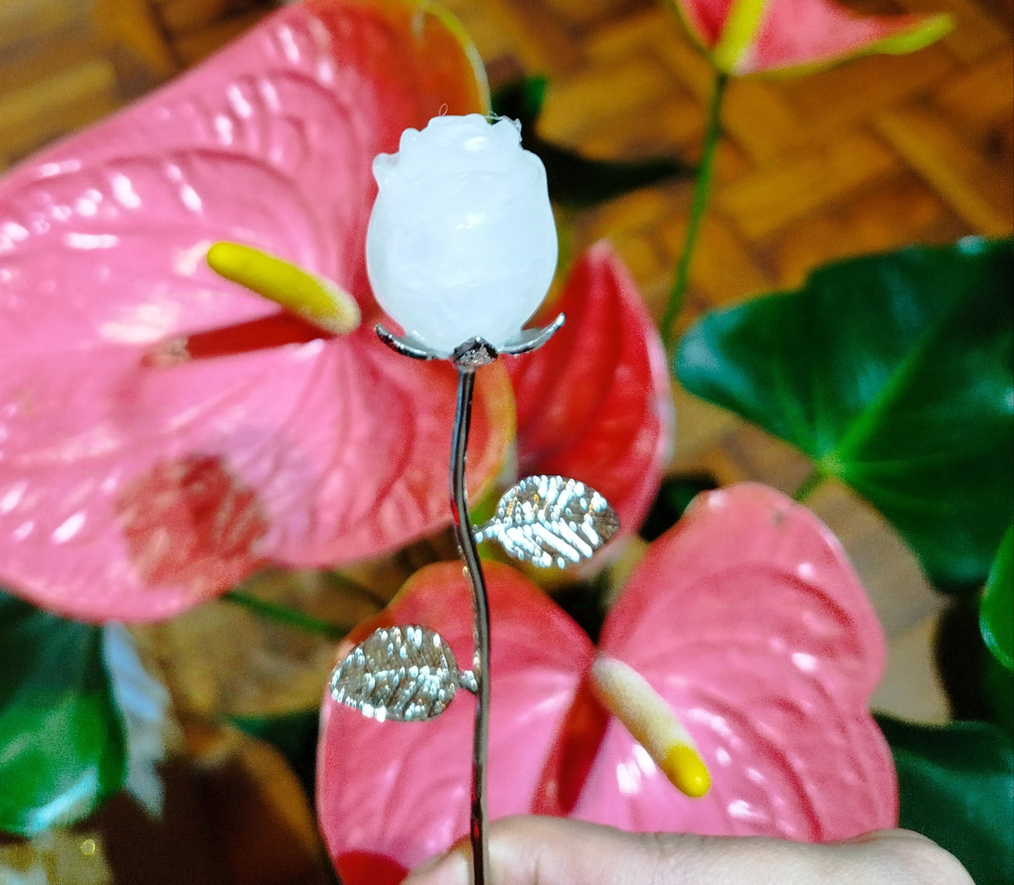 Flores em Pedras Naturais