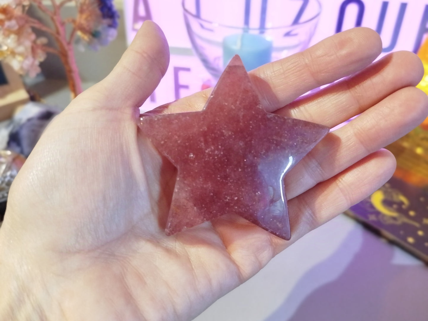 Estrela Quartzo Morango