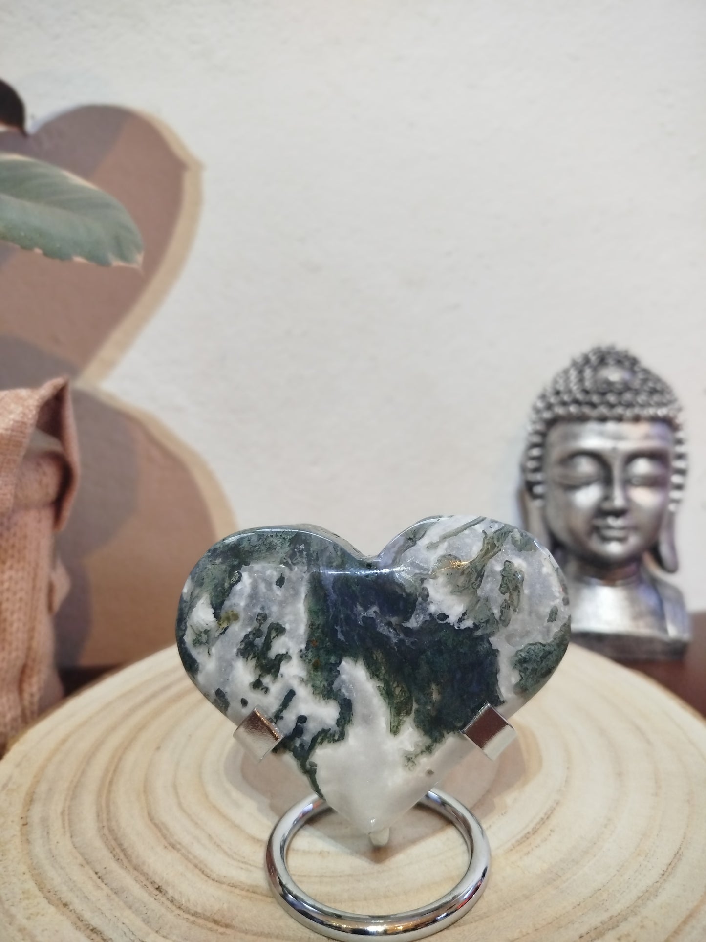 Coração Ágata Musgo