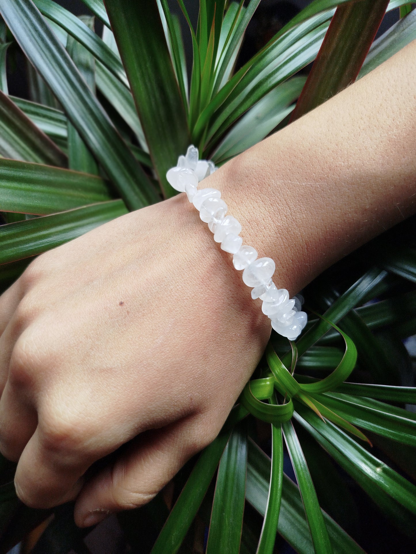 Pulseira Chips Quartzo Cristal