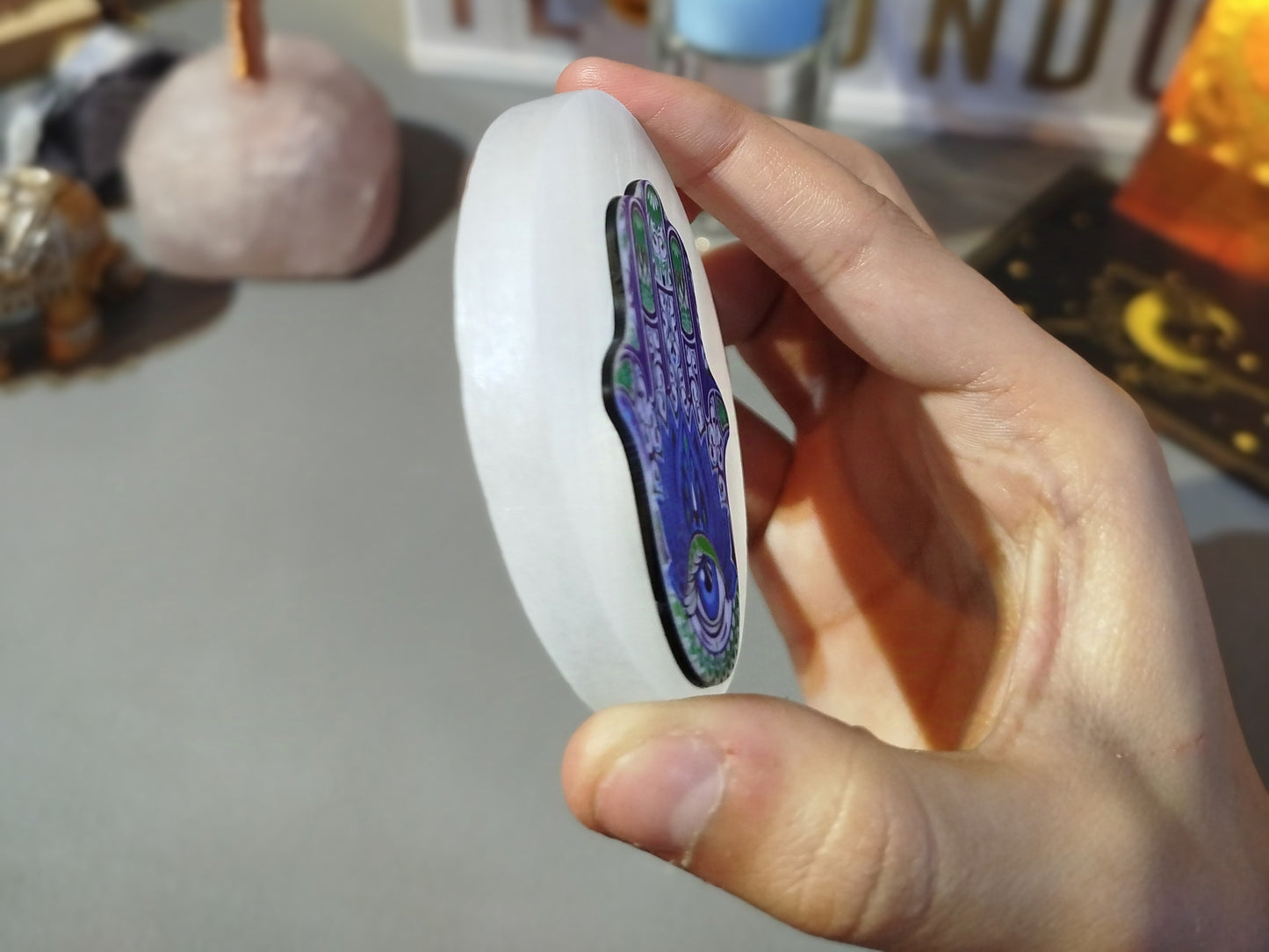 Prato Selenite Mão de Fátima