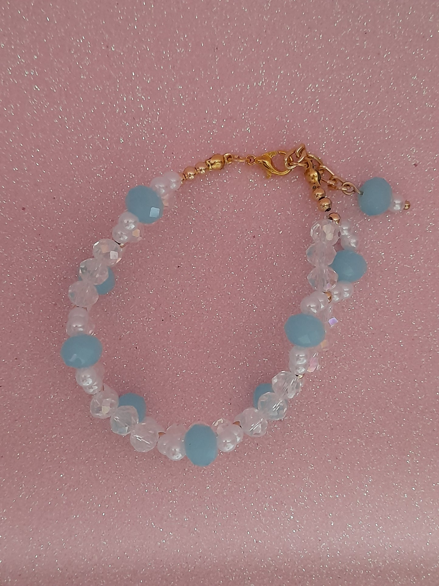 Pulseira Charme Cristal Azul