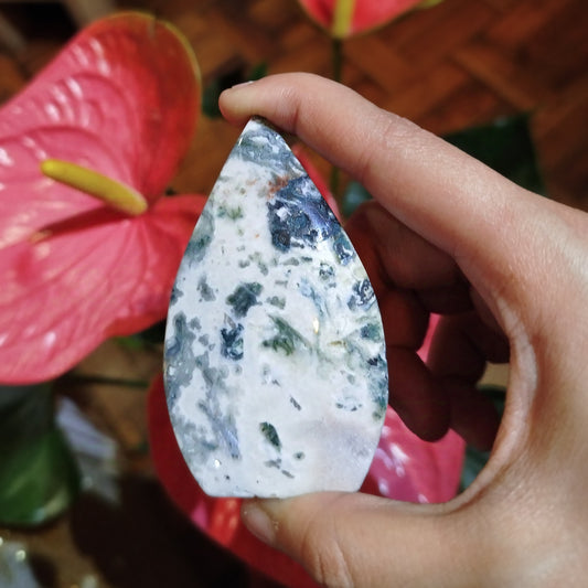 Pedra Cristal Ágata Musgo