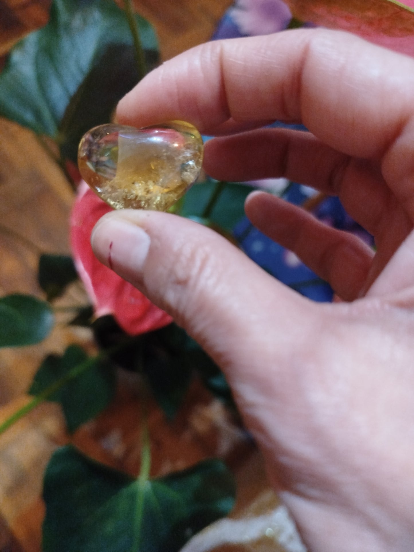 Coração Citrino Amarelo