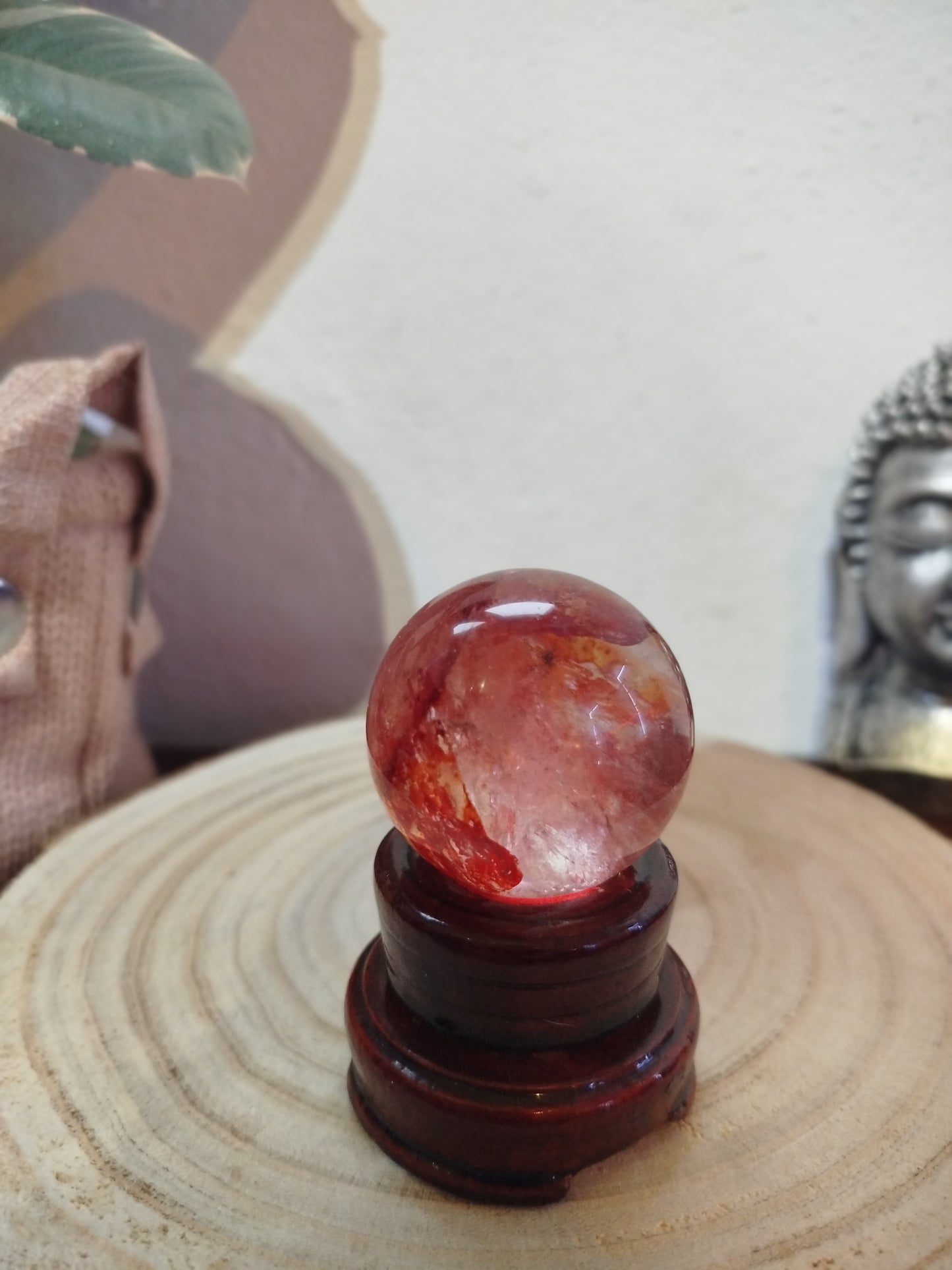 Bola de Cristal Quartzo Fogo