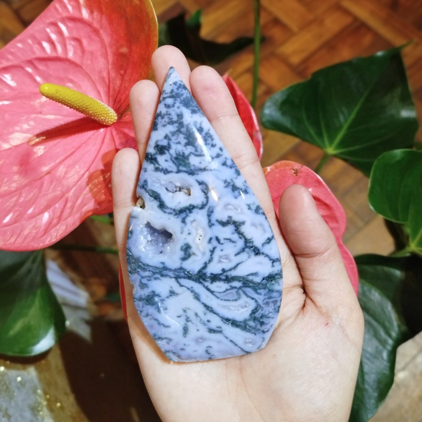 Cristal Ágata Musgo