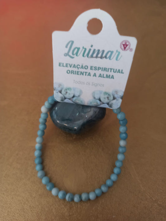 Pulseira Larimar pedra do despertar da sua deusa