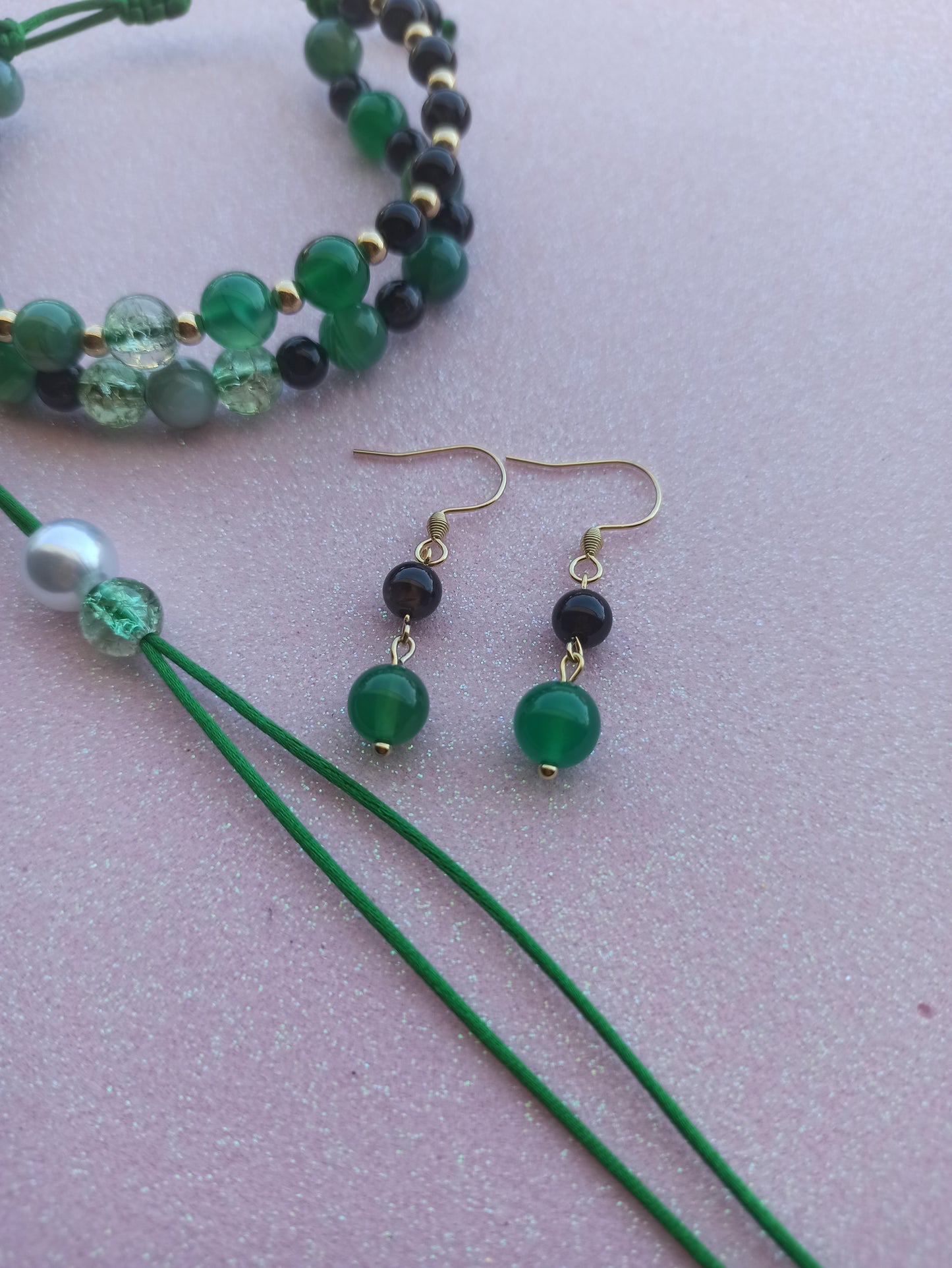 Conjunto Ajustável Ágata Verde