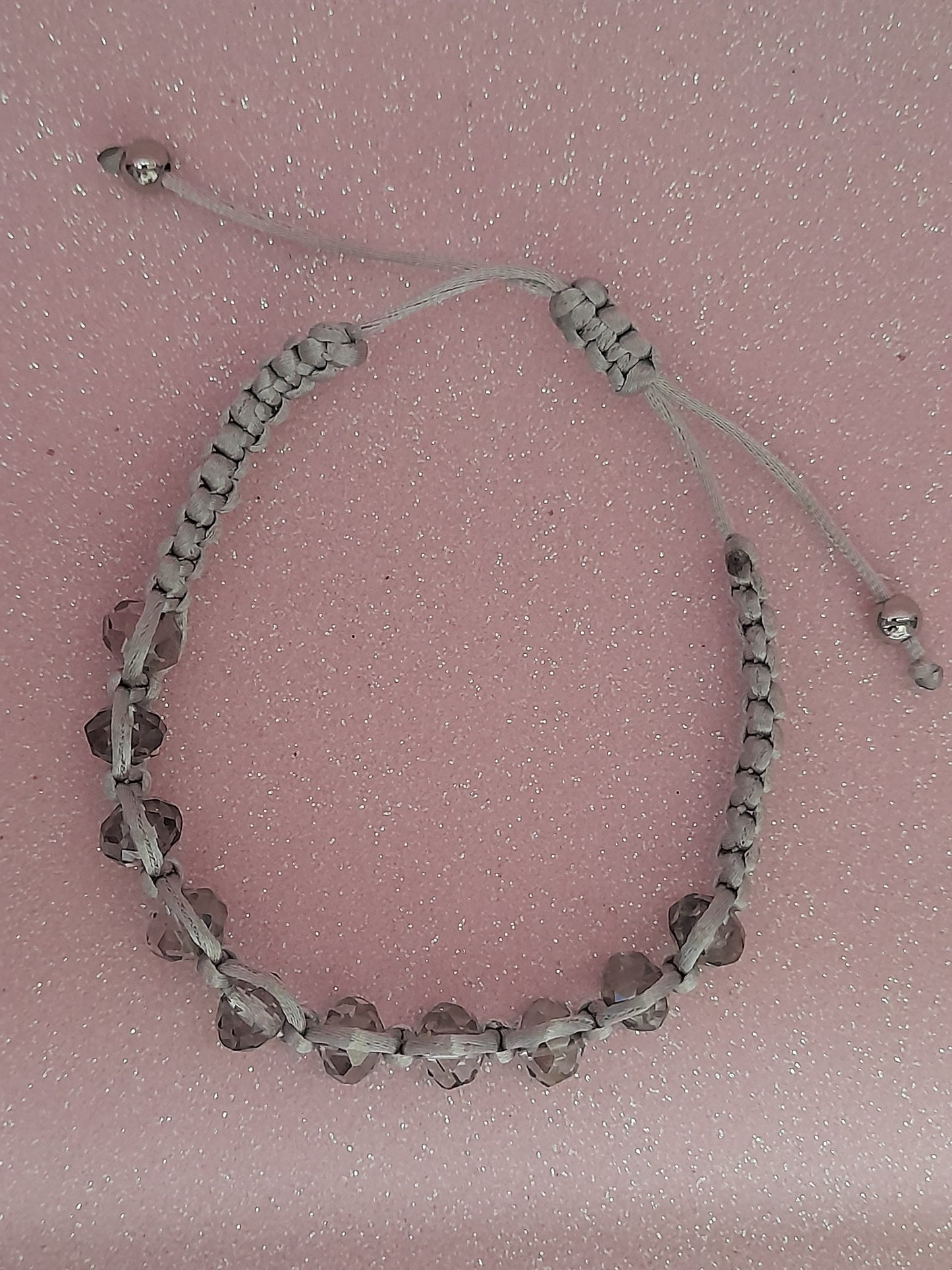 Pulseira Macramé Cristal Transparente